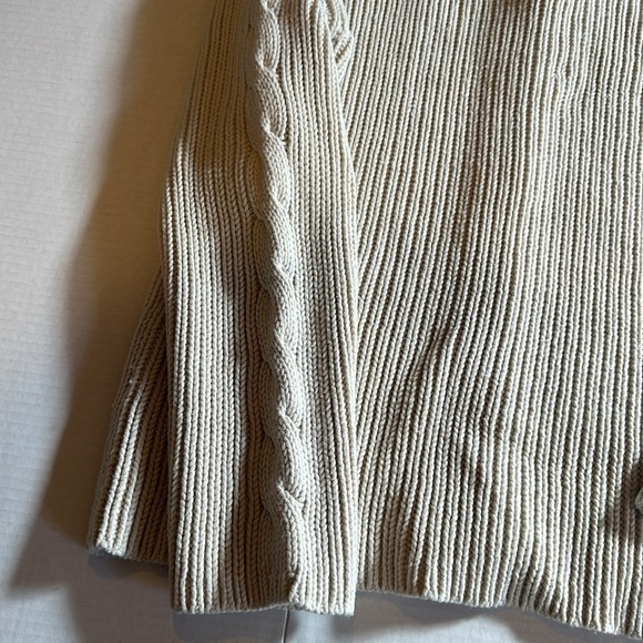 The Limited 45% cotton long sleeve button down sweater wheat color size large - Picture 8 of 9